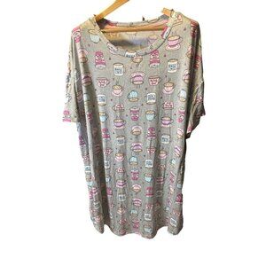 Secret Treasures NWT Coffee Themed Short Sleeved Nightgown Sz 2X